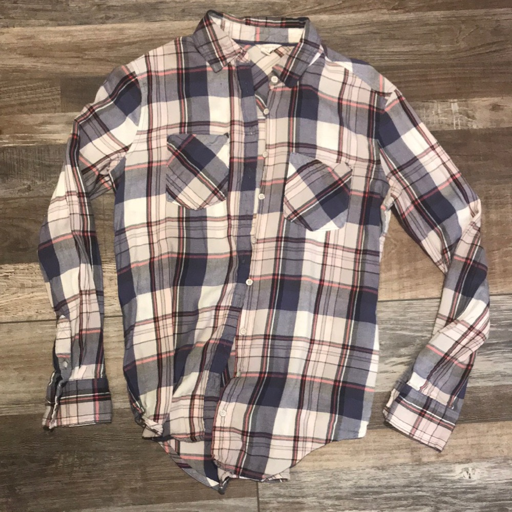 Aeropostale juniors flannel Size Small Blues/cream